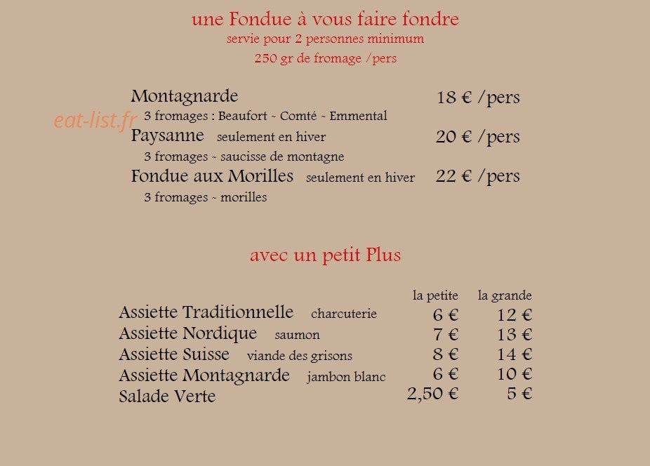 O Chalet — carte page 6