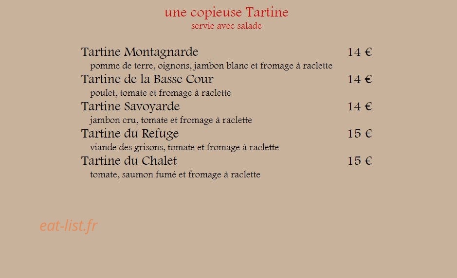 O Chalet — carte page 3
