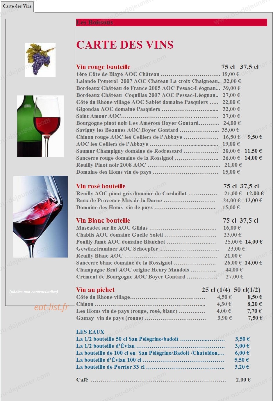 B'Art and Co — carte page 3
