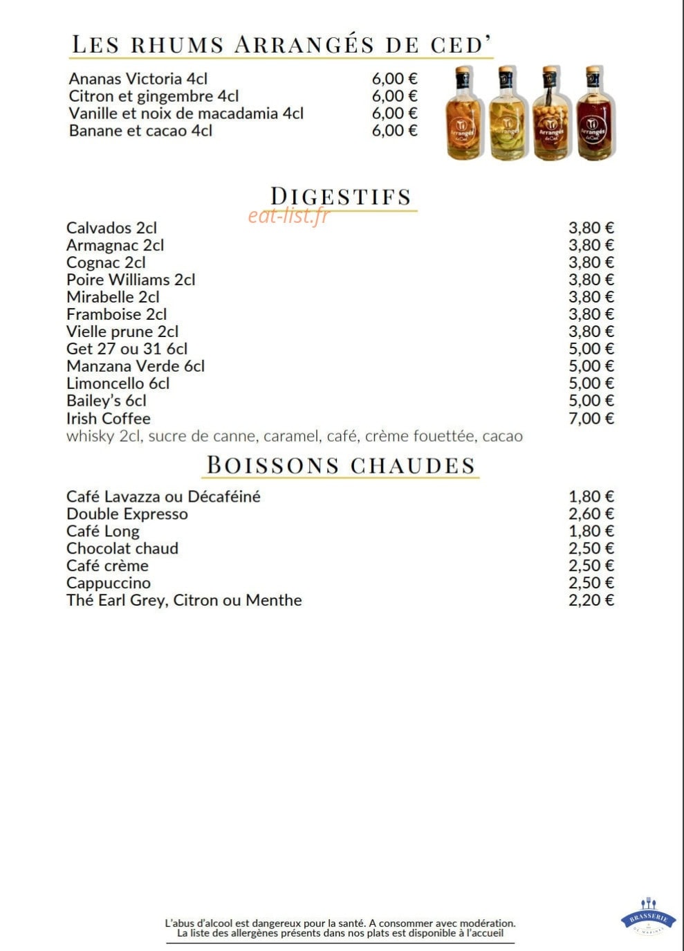 Brasserie de Marines — carte page 7