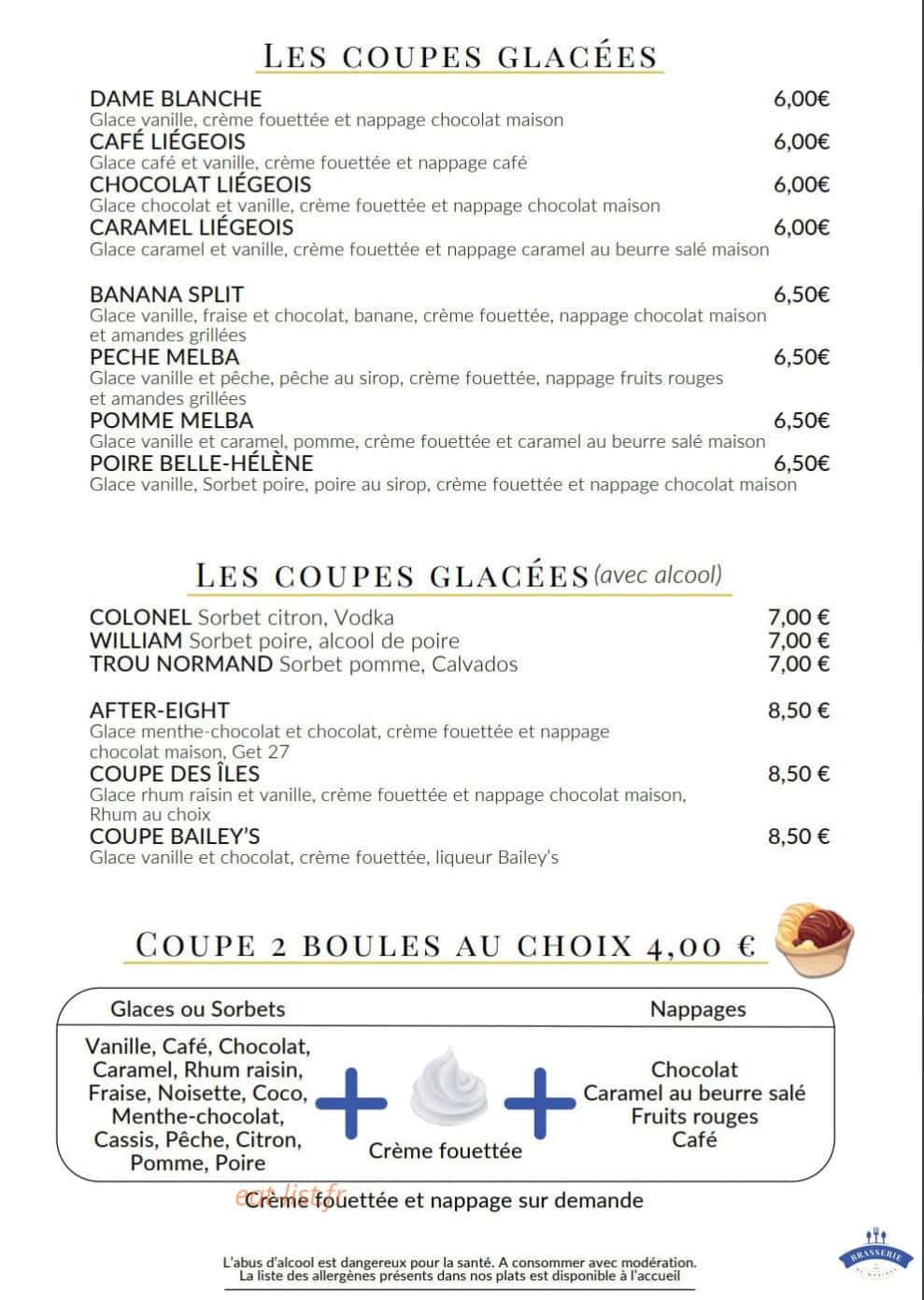 Brasserie de Marines — carte page 5