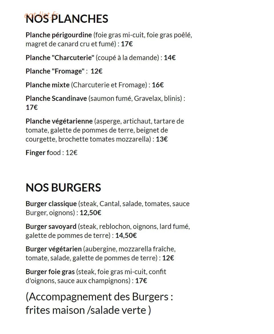 La cave — carte page 1