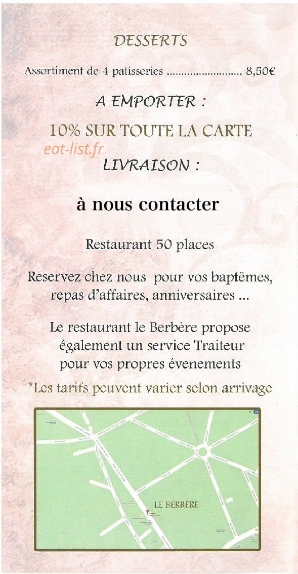 Le berbére — carte page 8