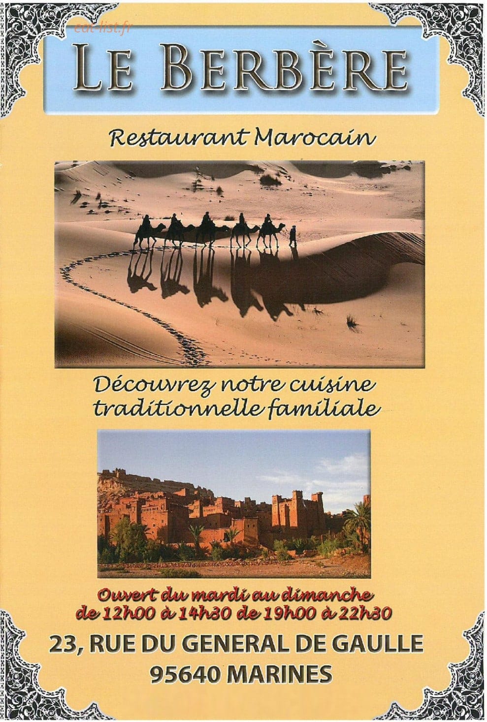 Le berbére — carte page 1