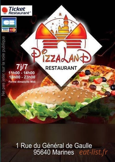 PizzaLand — carte page 1