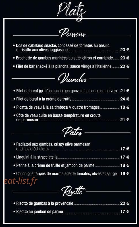 Le Capriccio — carte page 2