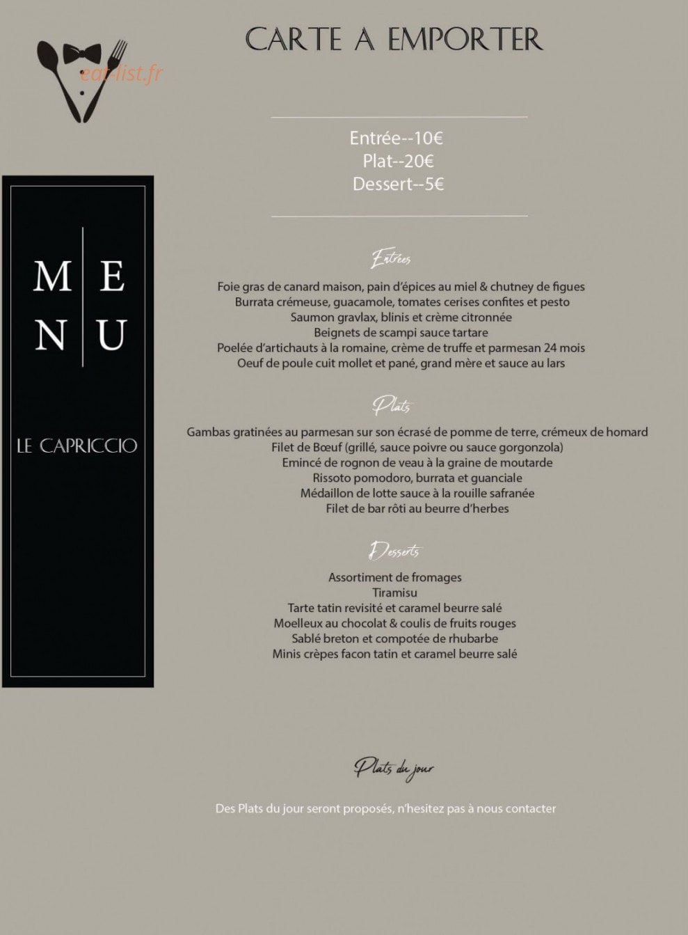 Le Capriccio — carte page 4
