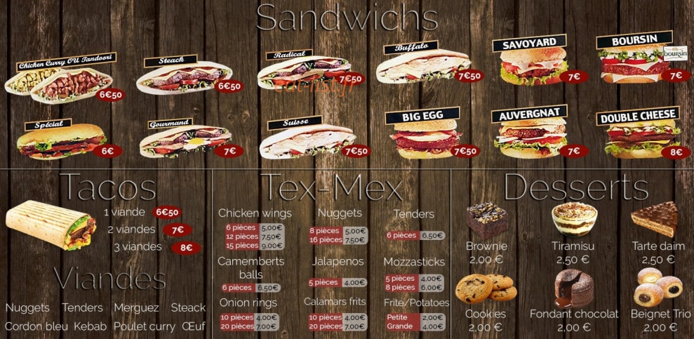 Marly Pizza — carte page 4