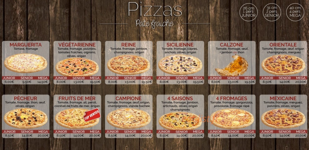 Marly Pizza — carte page 2