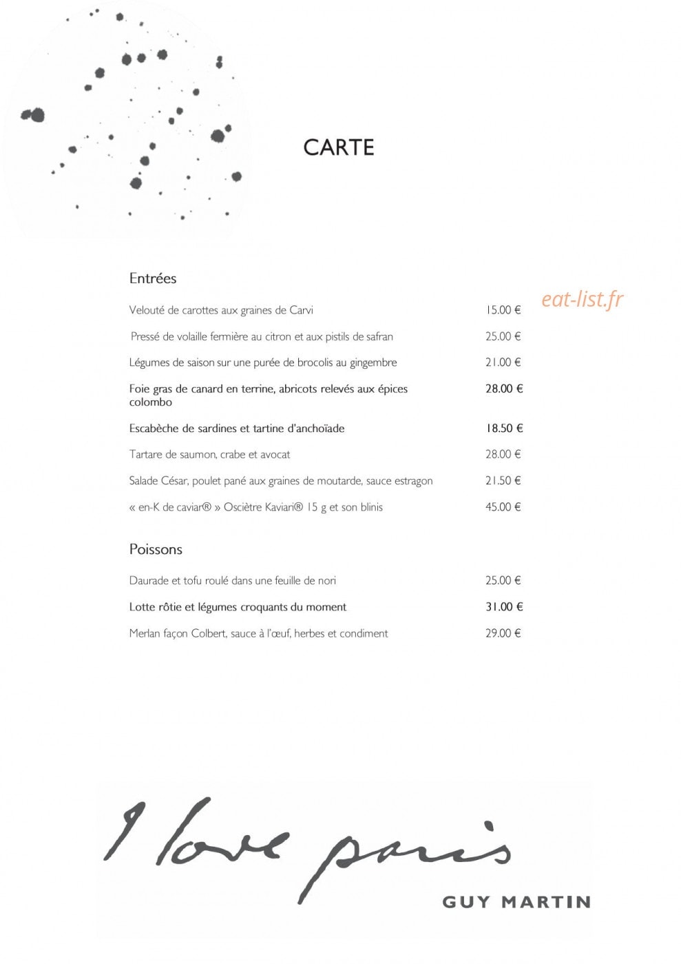 I Love Paris — carte page 1