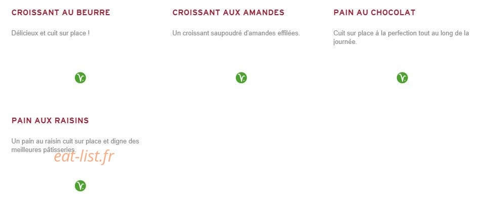 Prêt à manger — carte page 8