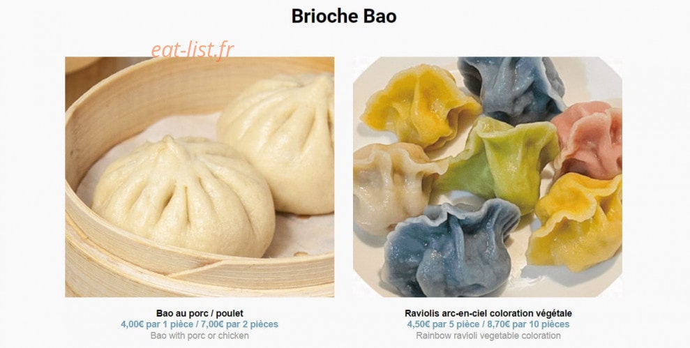 Brioche Bao — carte page 1