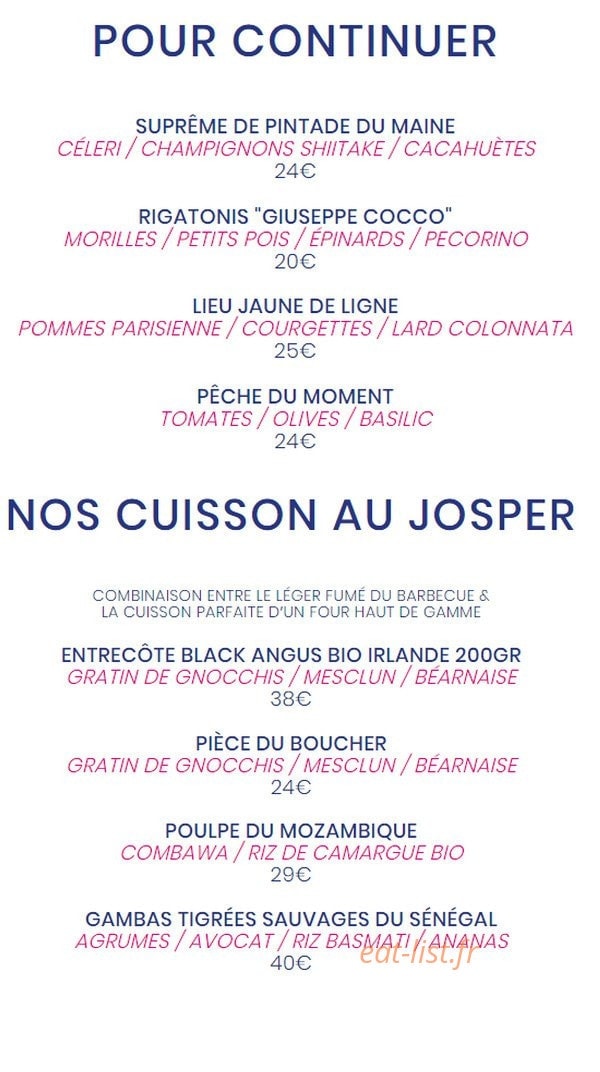 Culinaire Bazaar — carte page 2