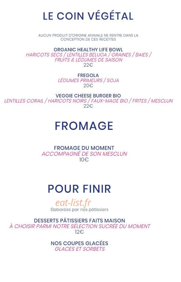 Culinaire Bazaar — carte page 3