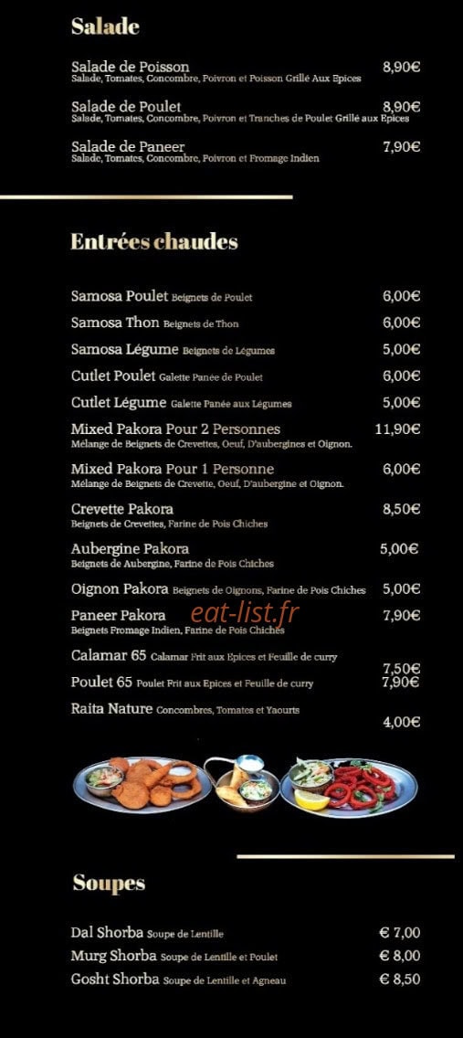 Le Chutney — carte page 1