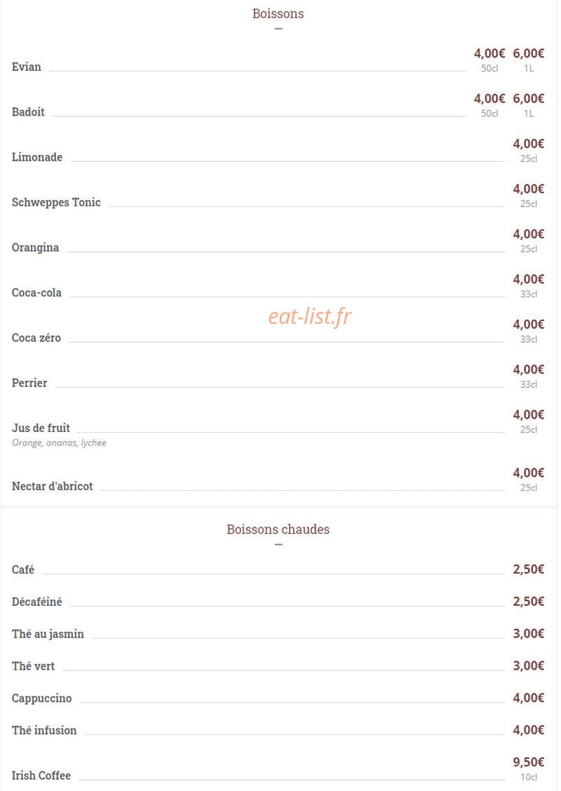 Les Fleurs du Cerisier — carte page 16