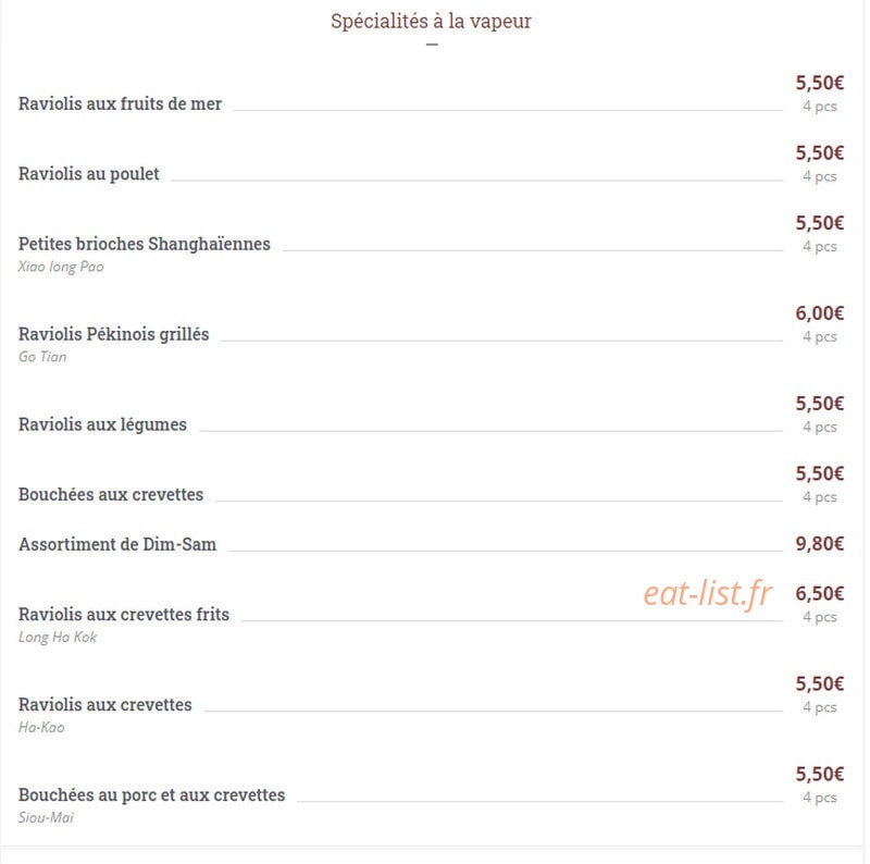 Les Fleurs du Cerisier — carte page 2