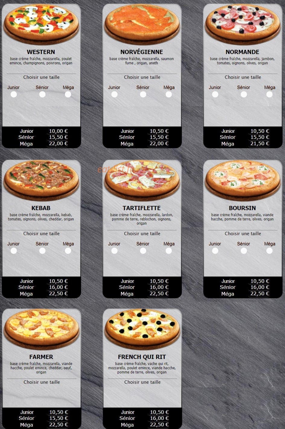 Pizza king — carte page 4