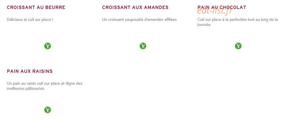 Prêt à manger — carte page 8