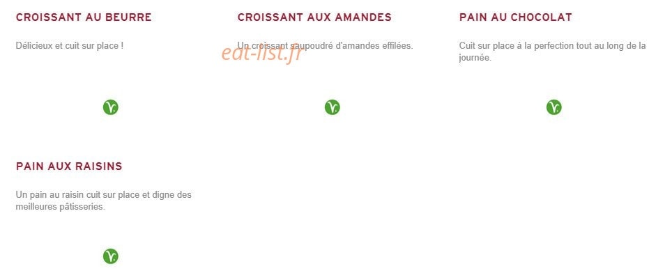 Prêt à manger — carte page 8