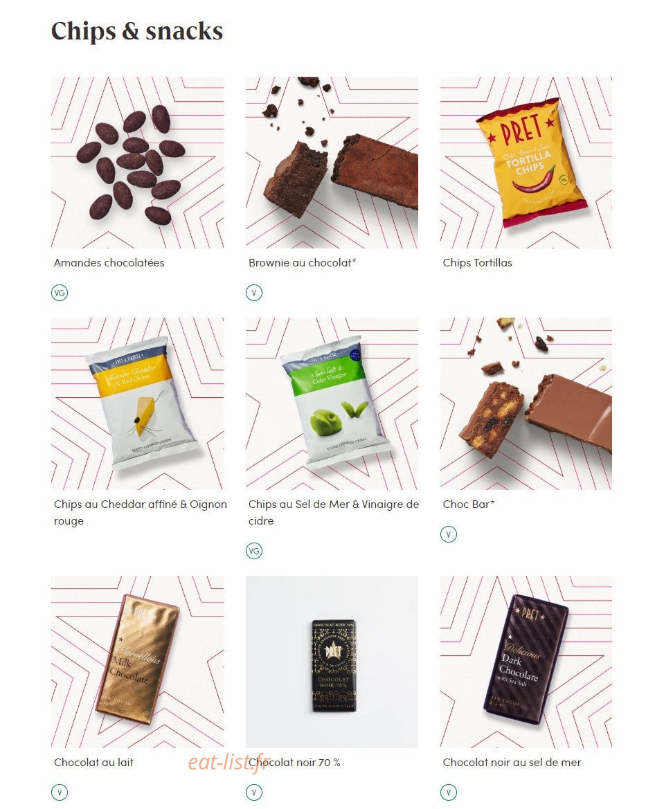 Pret A Manger — carte page 22