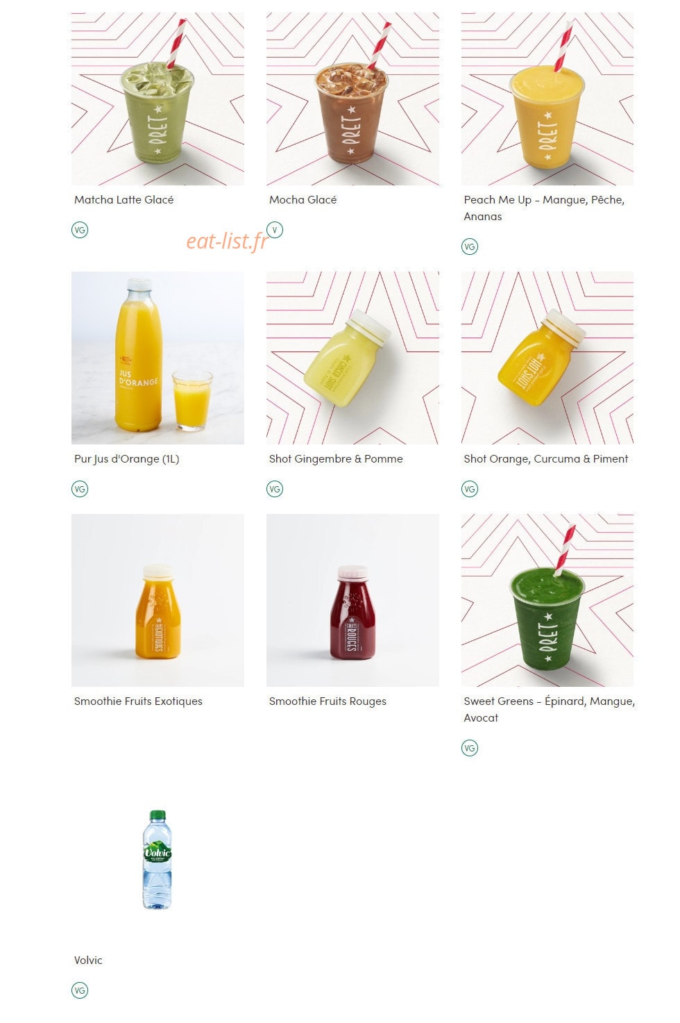 Pret A Manger — carte page 21