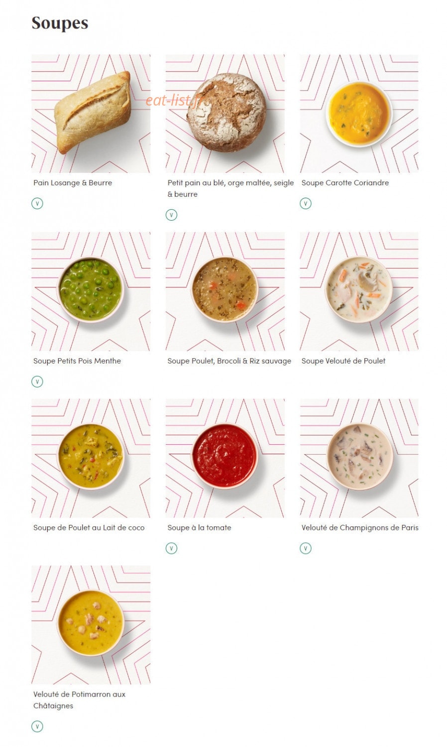 Pret A Manger — carte page 5