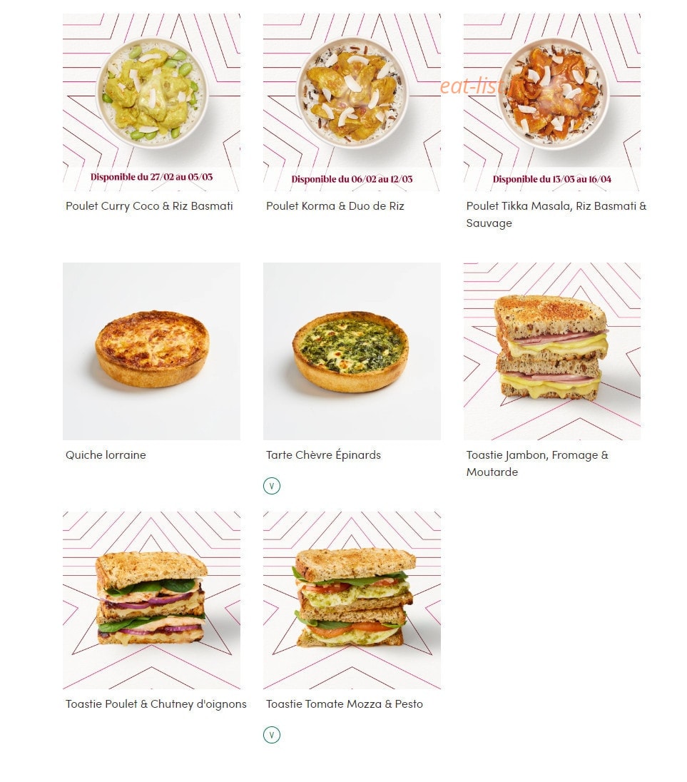 Pret A Manger — carte page 4