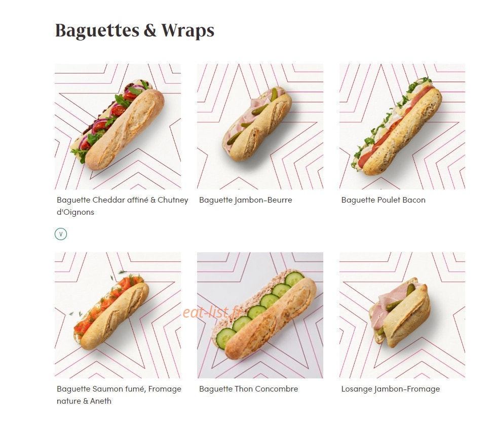 Pret A Manger — carte page 9