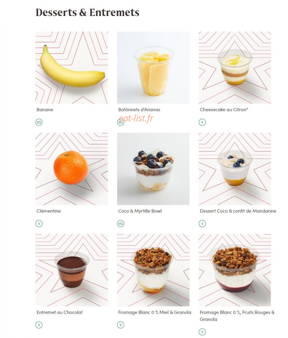 Pret A Manger — carte page 11