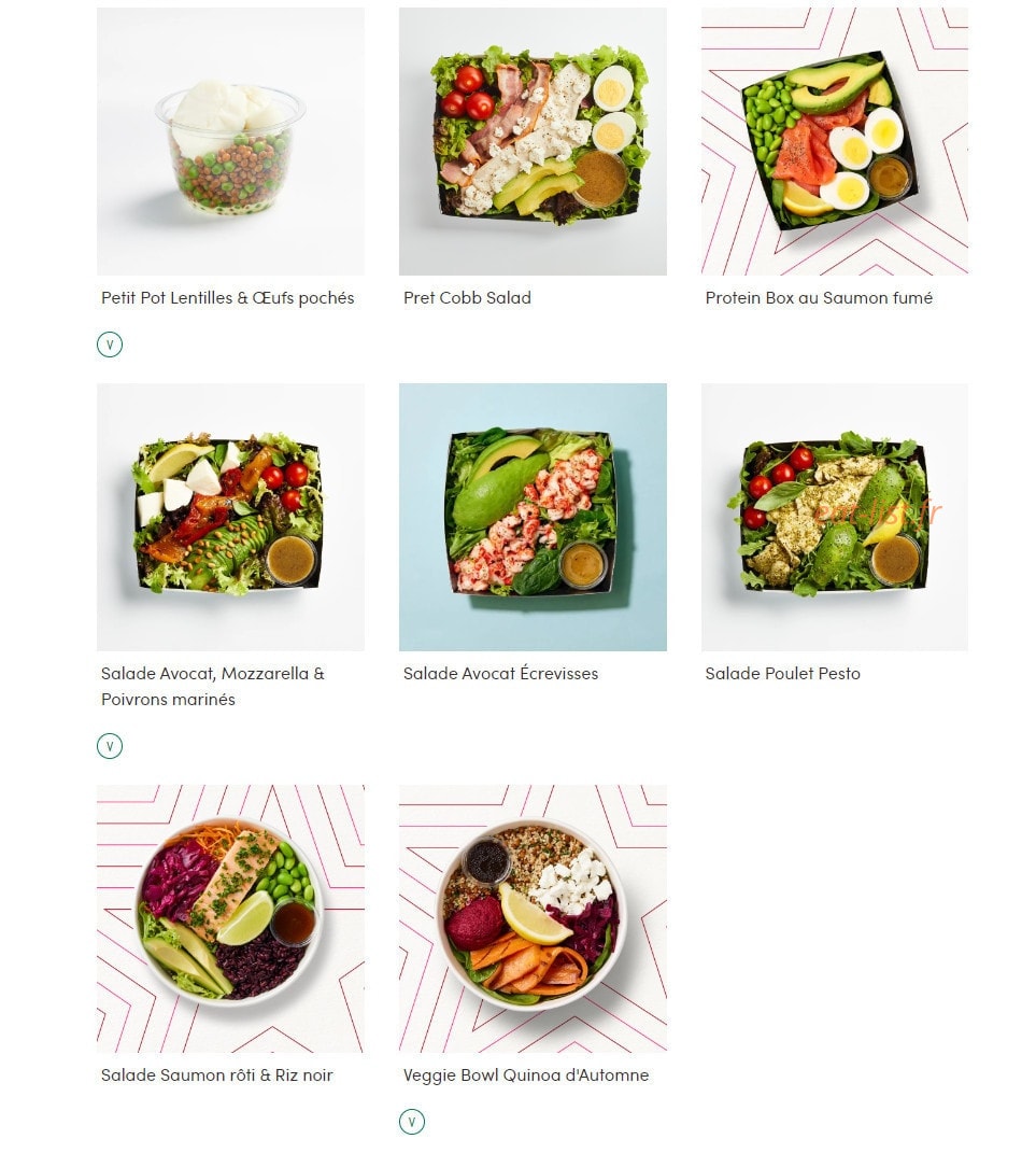 Pret A Manger — carte page 8