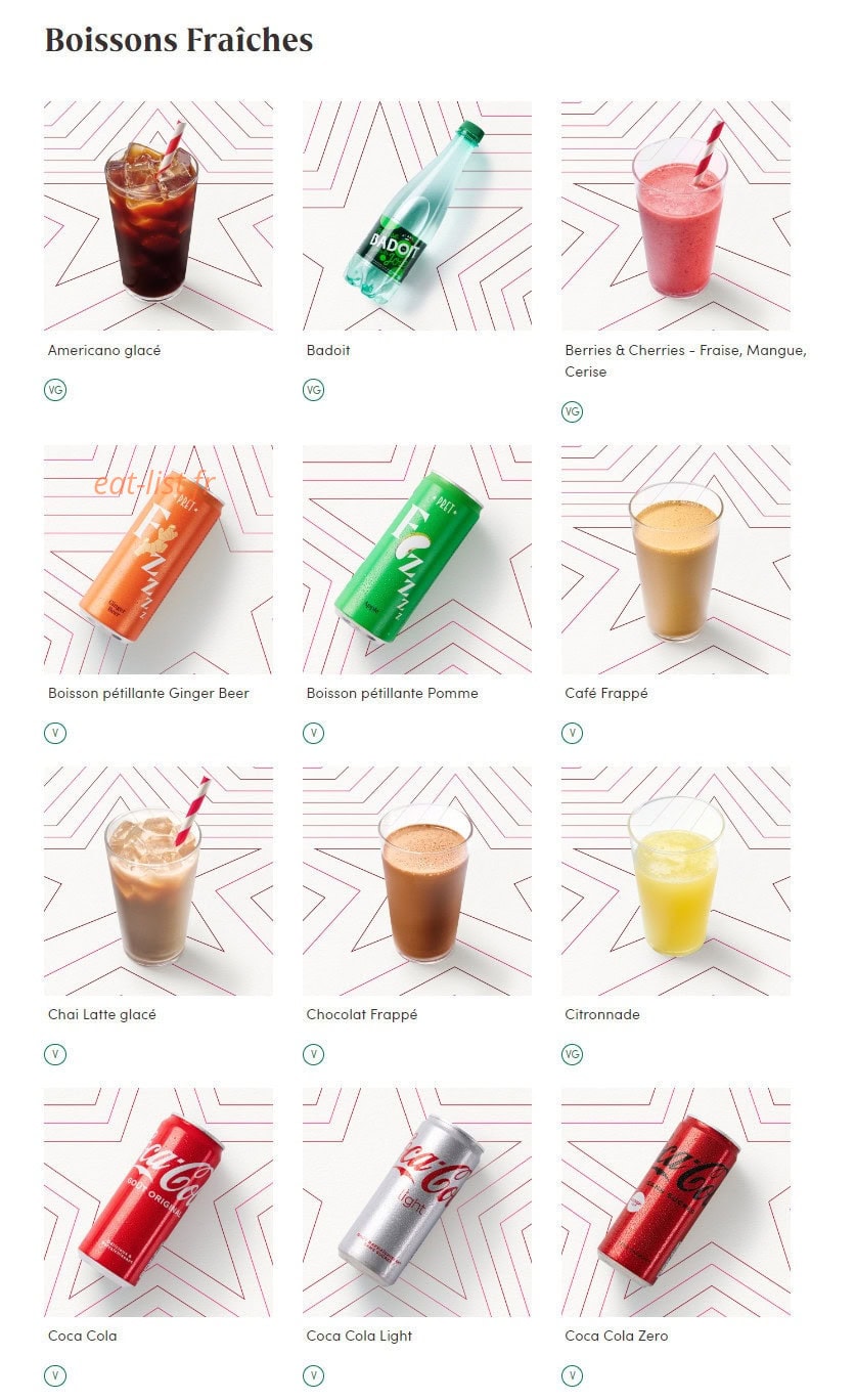 Pret A Manger — carte page 17