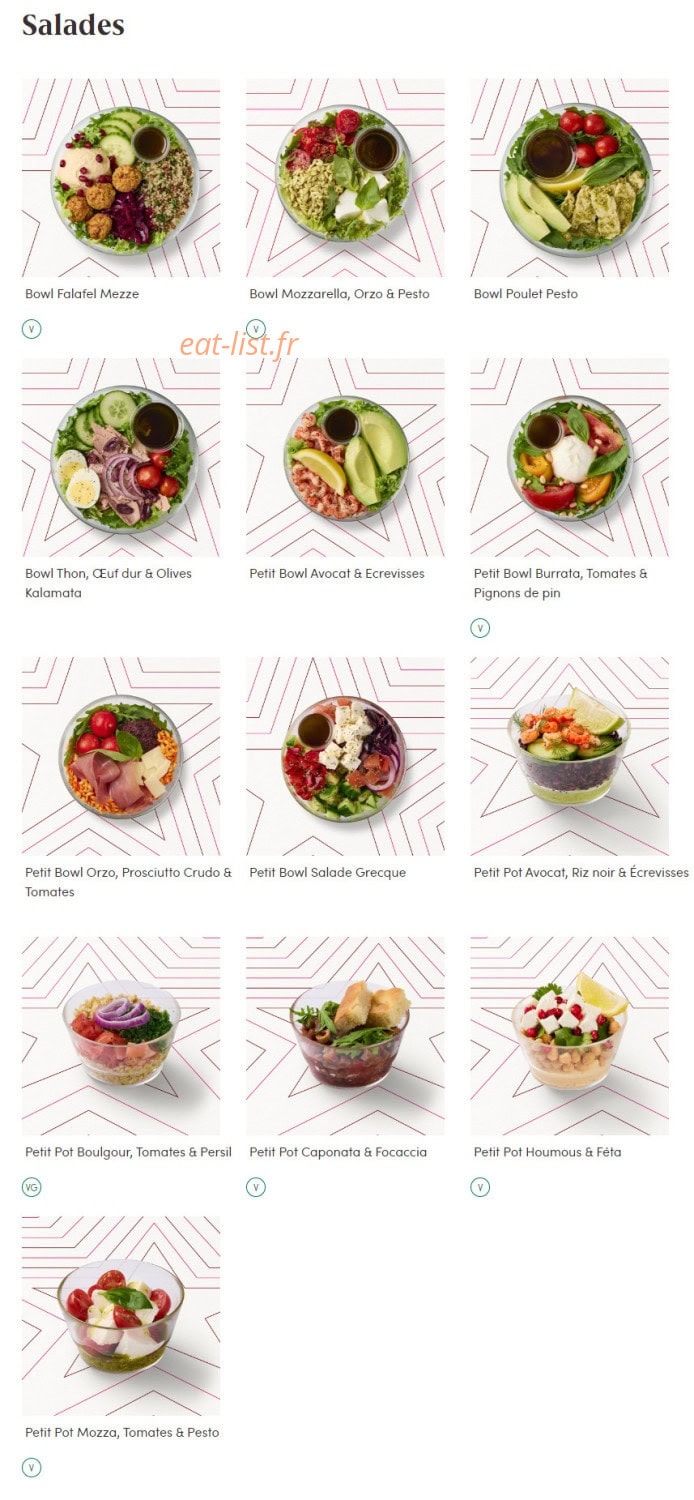 Pret A Manger — carte page 8