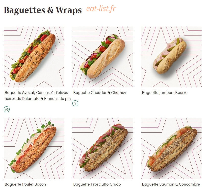 Pret A Manger — carte page 9