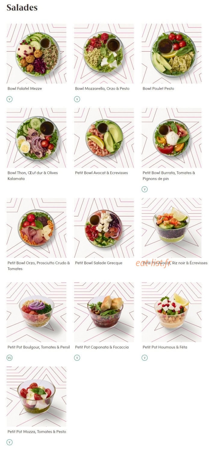 Pret A Manger — carte page 8