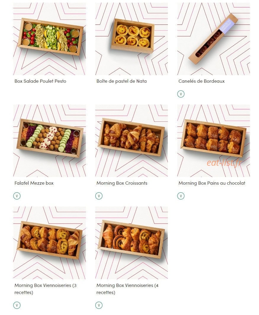 Pret A Manger — carte page 2