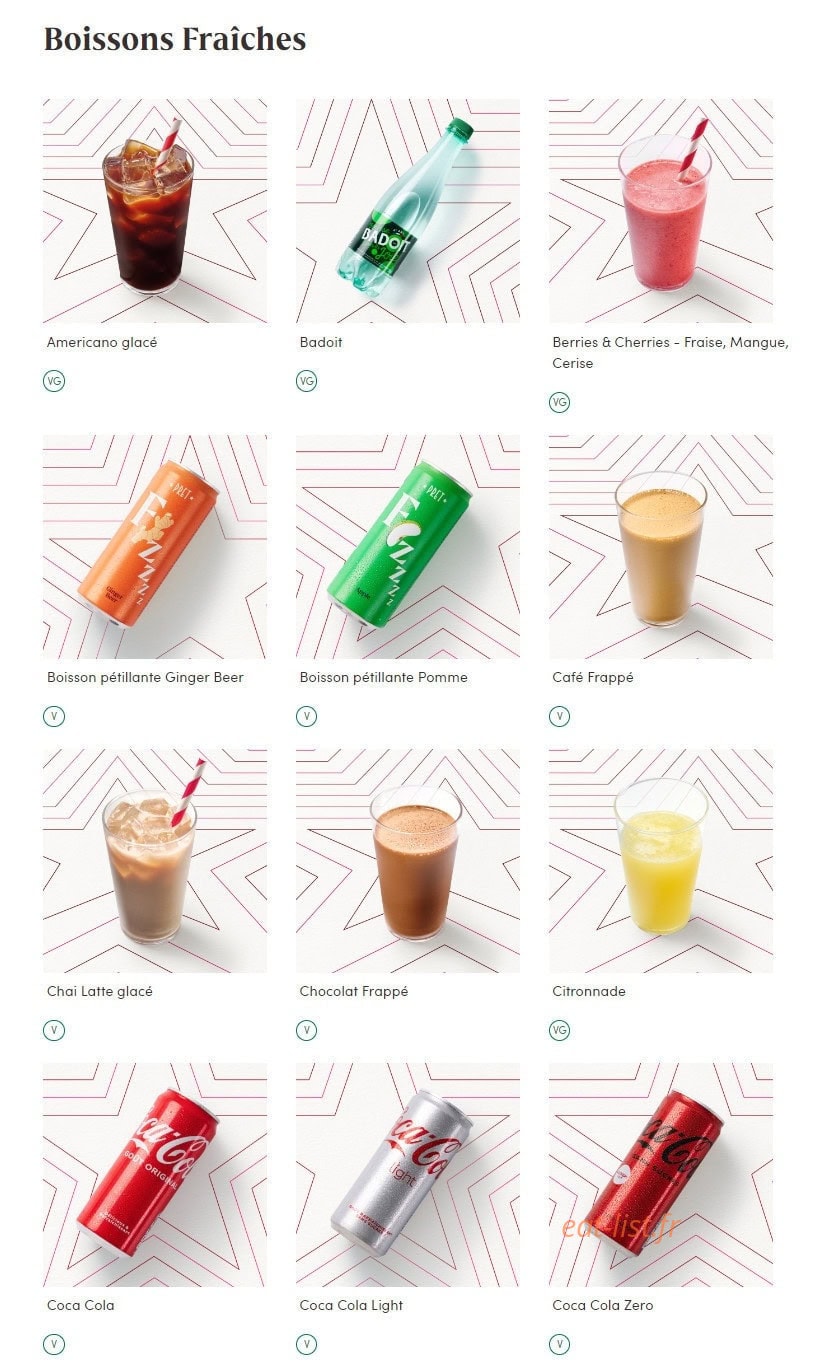 Pret A Manger — carte page 17
