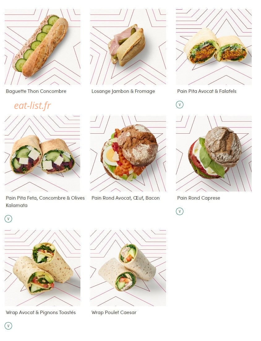 Pret A Manger — carte page 10