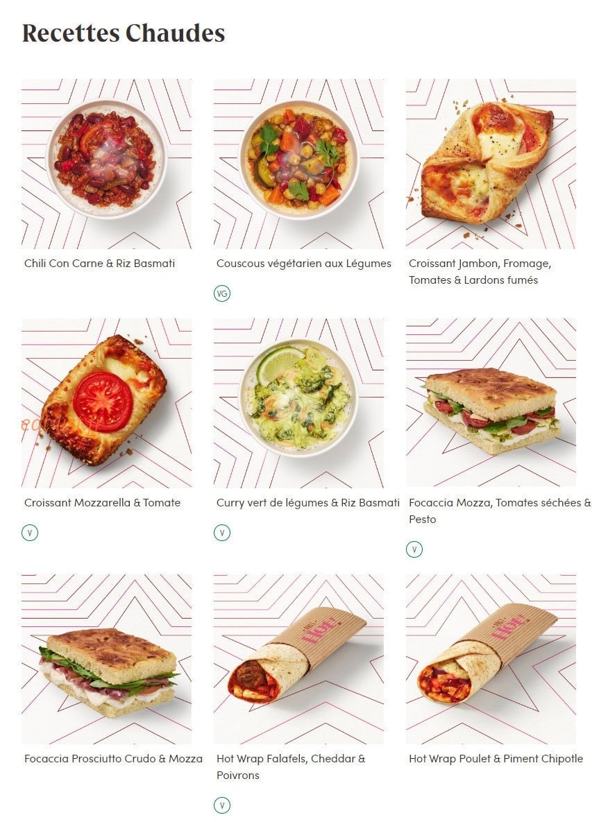 Pret A Manger — carte page 3