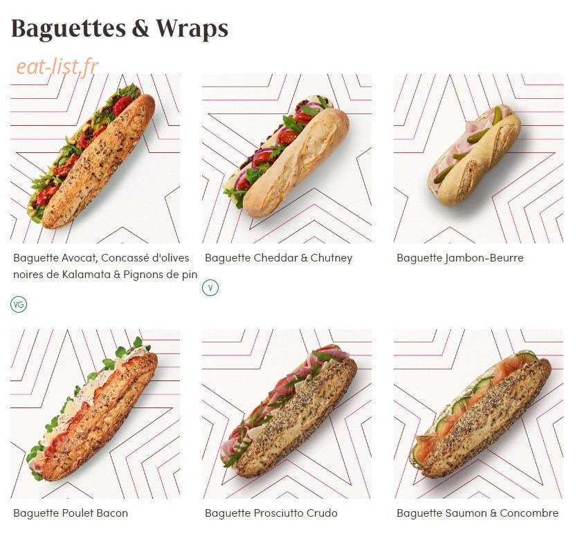 Pret A Manger — carte page 9