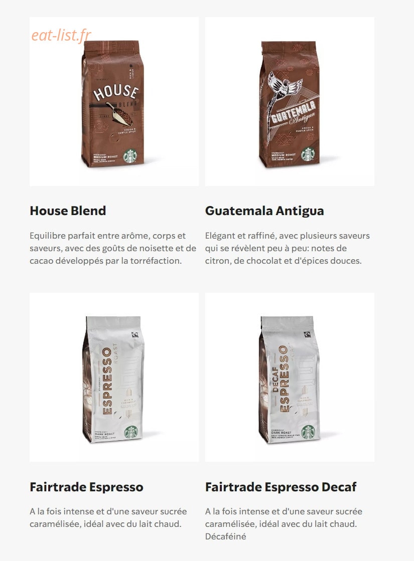 Starbucks Coffee — carte page 14