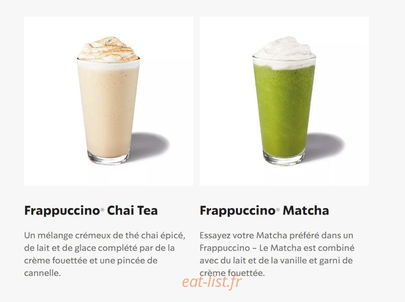 Starbucks Coffee — carte page 26