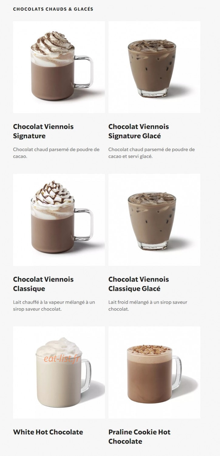 Starbucks Coffee — carte page 22
