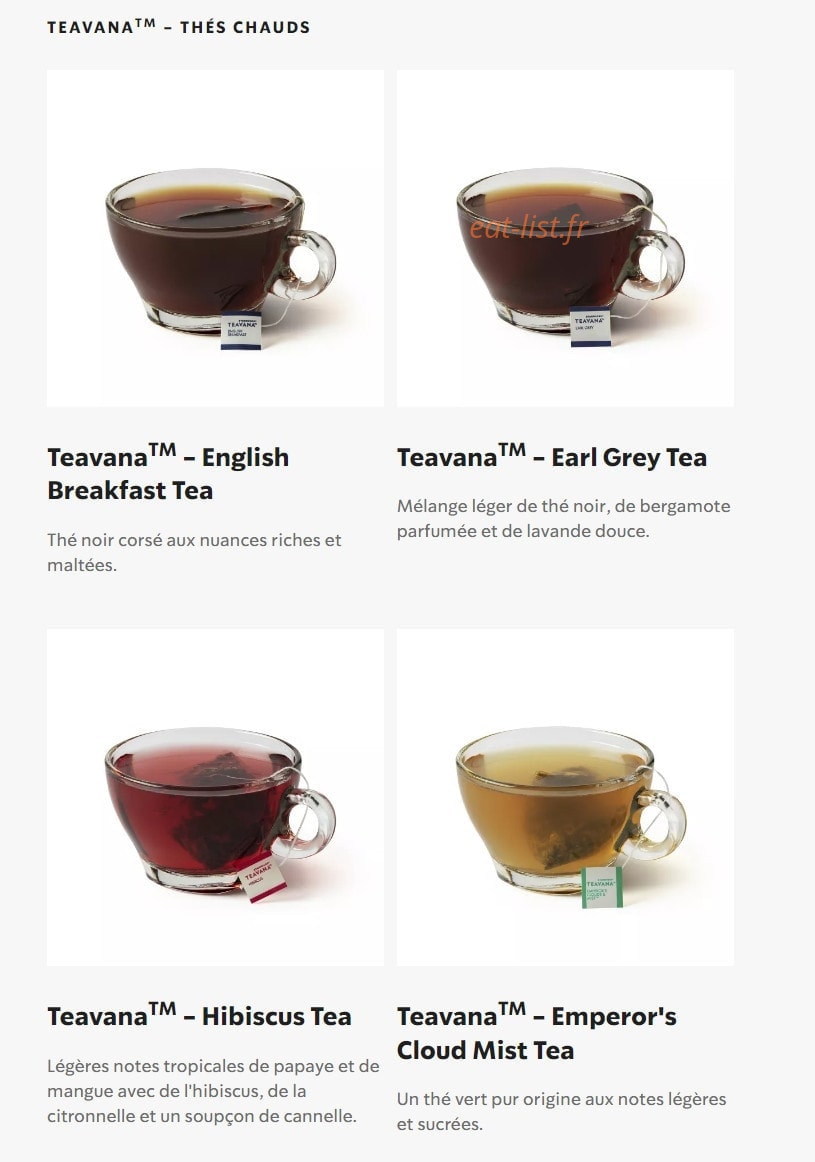 Starbucks Coffee — carte page 29