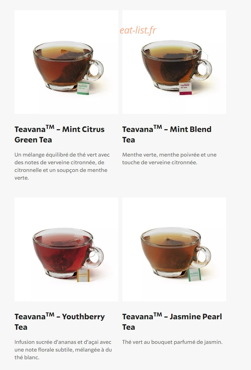 Starbucks Coffee — carte page 30
