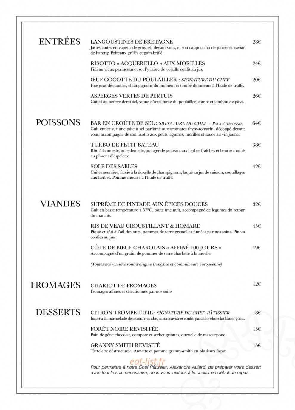 Le Jardin d'Epicure — carte page 3