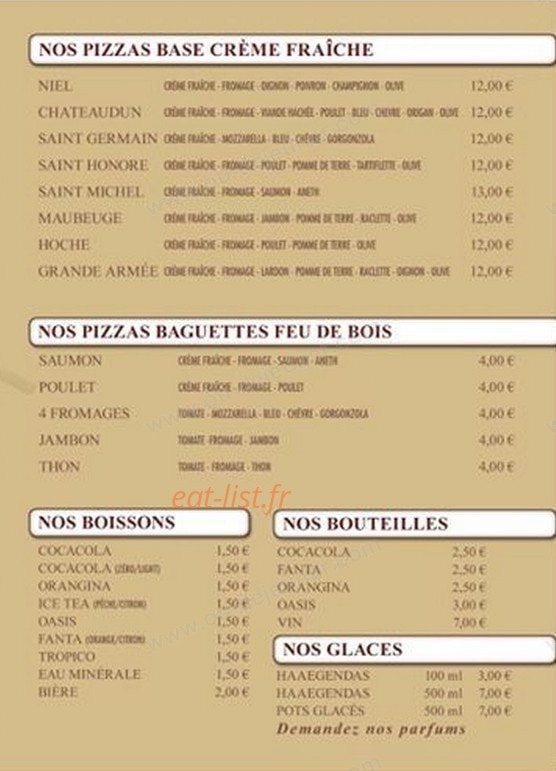 Lutetia pizza — carte page 3