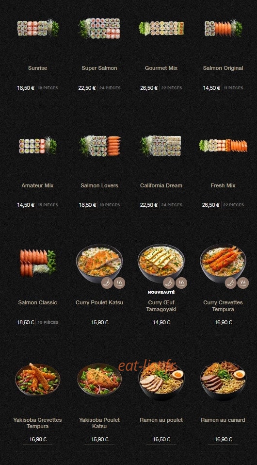 Sushi Shop — carte page 11