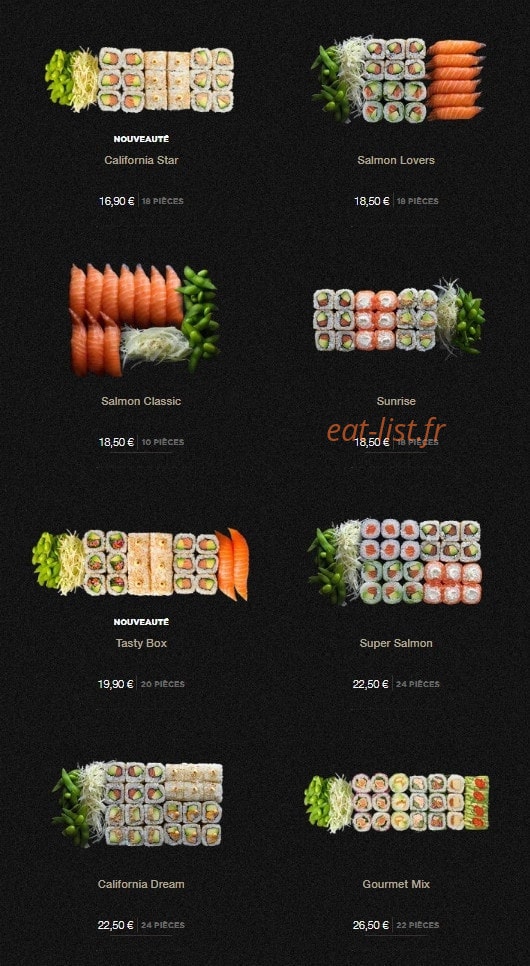 Sushi Shop — carte page 5