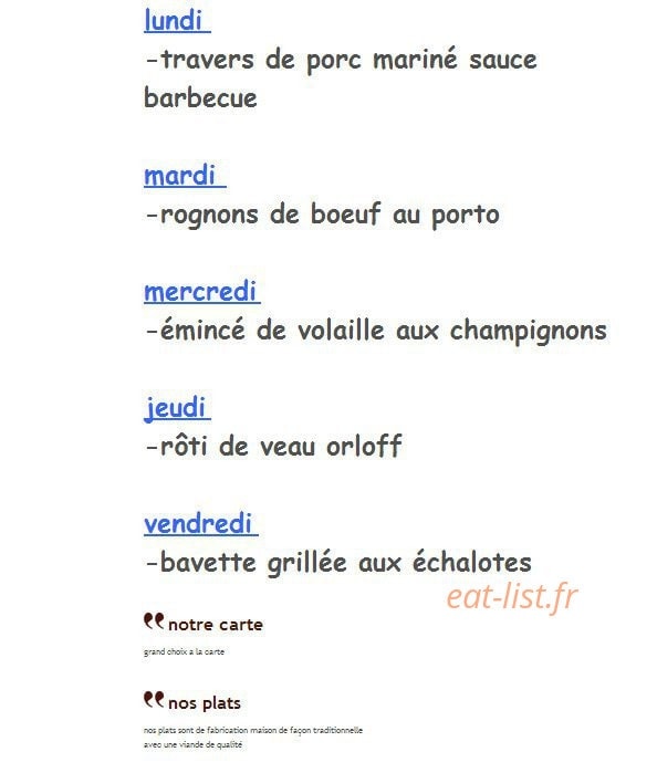 Le Café des Sports — carte page 2